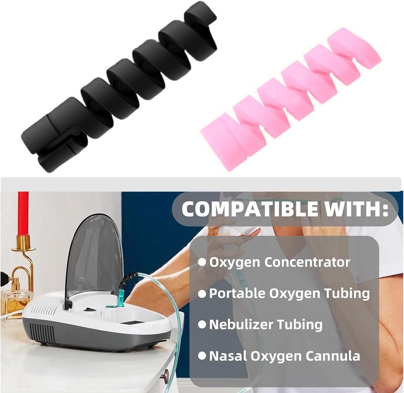 Vakerga New Upgrade 10 Pack Oxygen Tube Support Crimp Straightener Oxygen Tubing Accessories for Oxygen Hose Keep Oxygen Hose from Kinking（Pink - Image 5